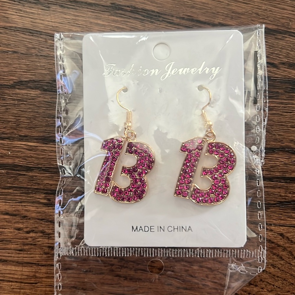 Number 13 pair of earrings